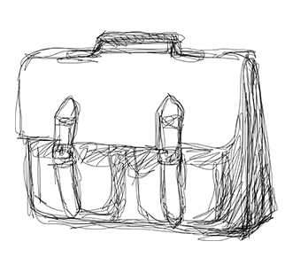 Derecho Laboral en Barcelona Ilustración de una cartera de trabajo, referencia al derecho laboral en Barcelona